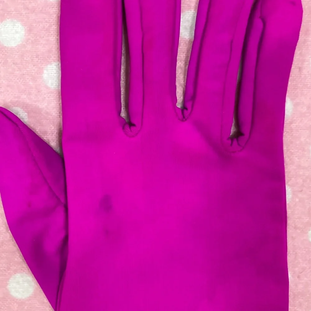 Vintage 80’s Bright pink gloves